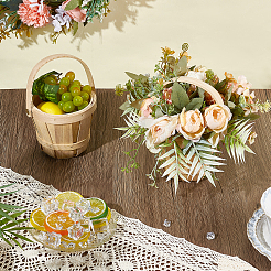 10Pcs Wooden Apple Flower Baskets with Handle&nbsp;AJEW-TW0001-12