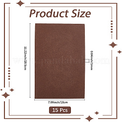 フェルト不織布15枚  DIYクラフト用品  長方形  ココナッツブラウン  285x180x1mm&nbsp;DIY-SP0003-93H