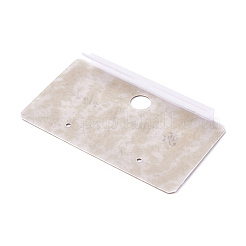 プラスチックジュエリーディスプレイカード  吊り下げイヤリングディスプレイ用  長方形  淡い茶色  30.5x51.5x6mm  穴：1.4mmと6mm  100sheets /バッグ&nbsp;DIY-K032-16E