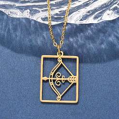304 Stainless Steel Necklace&nbsp;LS-NJEW-D330-01G-09