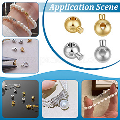 60Pcs 2 Colors Brass Crimp Beads&nbsp;KK-PH0015-15