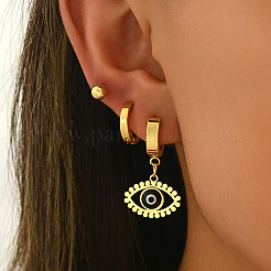 3 Pairs 3 Styles 201 Stainless Steel Earrings Sets&nbsp;QS4475-3