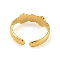 Ion Plating(IP) 304 Stainless Steel Cuff Open Rings&nbsp;RJEW-K283-09G