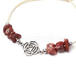7Pcs Chakra Theme Natural & Synthetic Mixed Gemstone Braided Beads Bracelets&nbsp;BJEW-JB11327