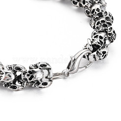 Alloy Skull Link Chain Bracelet&nbsp;BJEW-N015-008