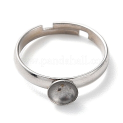 Tarnish Resistant Adjustable 304 Stainless Steel Finger Ring&nbsp;STAS-K255-16P-A