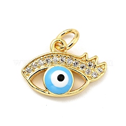 Rack Plating Brass Micro Pave Clear Cubic Zirconia Charms&nbsp;KK-G394-07G