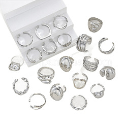 Alloy Cuff Open Rings Sets for Women&nbsp;WG801CE-01