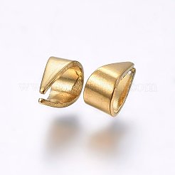 イオンプレーティング(IP) 304 ステンレススチール スナップオンベイル  ゴールドカラー  6x4x3mm  インナー：5x3mm&nbsp;STAS-P214-07G