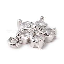 Eco-Friendly Rack Plating Brass Micro Pave Cubic Zirconia Charms&nbsp;LS-KK-F835-14P