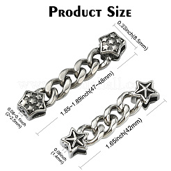2Pcs 2 Styles 304 Stainless Steel Connectors&nbsp;STAS-CJ0002-51