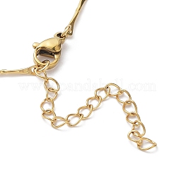 Ion Plating(IP) 304 Stainless Steel Bar Link Chain Necklaces&nbsp;NJEW-K249-12G