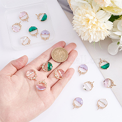 16Pcs 4 Colors Glass Pendants&nbsp;GLAA-GA0001-32