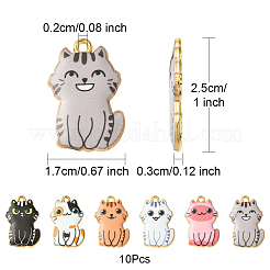 10Pcs Rack Plating Alloy Enamel Pendants&nbsp;FIND-FS0002-53C