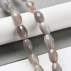 Natural Grey Agate Beads Strands&nbsp;G-P520-C11-01