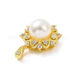 Eco-friendly Rack Plating Brass Micro Pave Cubic Zirconia Pendants&nbsp;KK-F843-17G