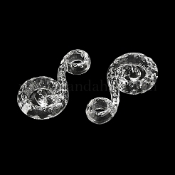 透明なアクリルパーツ  巻雲のチャーム  透明  28x14.5x4mm  穴：3mm  約675個/500g&nbsp;TACR-G048-35