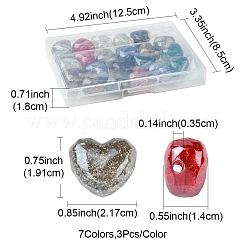 21Pcs 7 Colors Transparent Acrylic Beads&nbsp;OACR-FS0001-94