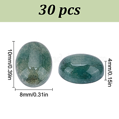 30Pcs Natural Moss Agate Cabochons&nbsp;G-HY0001-74