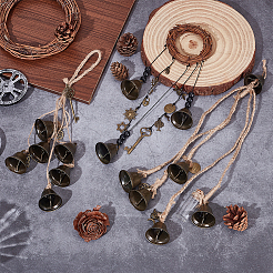 Iron Bell & Alloy Hanging Ornaments&nbsp;HJEW-UN00103