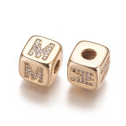 Brass Micro Pave Cubic Zirconia Beads&nbsp;X-KK-K238-16G-M