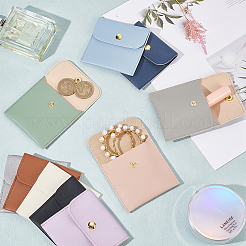 10Pcs 10 Colors PU Imitation Leather Jewelry Storage Bags&nbsp;ABAG-NB0001-94