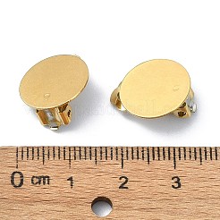 Ion Plating(IP) 304 Stainless Steel Clip-on Earring Findings&nbsp;STAS-Q318-08G