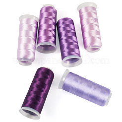 6ロール6色のポリエステル刺繍糸  パープル  0.3mm  1ロール/色&nbsp;OCOR-TA0003-14B