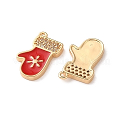 Brass Micro Pave Cubic Zirconia Pendants&nbsp;KK-D420-01G-01