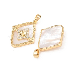 Brass Micro Pave Clear Cubic Zirconia Pendant Bails&nbsp;KK-H524-18G