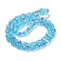 Electroplate Glass Beads Strands&nbsp;EGLA-D030-04D