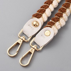 ウール編組バッグストラップ  亜鉛合金スイベルクラスプ付き  バッグアクセサリー用  シエナ  43cm&nbsp;FIND-WH0152-085B-03