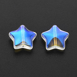 Electroplate Transparent Glass Beads&nbsp;GLAA-T022-25-B01