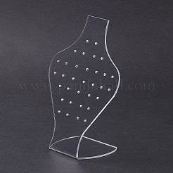 アクリルイヤリングスタンドディスプレイ  L字型  透明  5.2x9.9x13.4cm&nbsp;EDIS-F005-07
