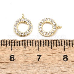 Brass Micro Pave Cubic Zirconia Pendants&nbsp;KK-H093-07G
