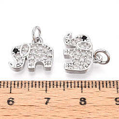 Brass Micro Pave Cubic Zirconia Charms&nbsp;KK-N257-68P