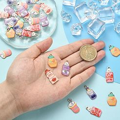 30Pcs 6 Styles Alloy Enamel Pendants&nbsp;ENAM-CJ0003-51
