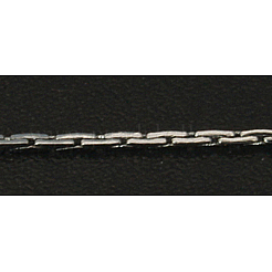 真鍮のネックレス  プラチナ  サイズ：幅さ約1mm  長さ17.7インチ（45cm）&nbsp;NJEW-A266-55