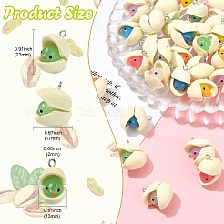 40Pcs 8 Colors Luminous Resin Pendants&nbsp;RESI-CJ0004-58