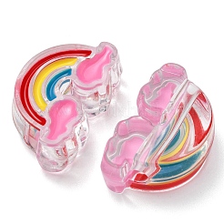 5Pcs Transparent Acrylic Enamel Beads&nbsp;OACR-YW0001-31B