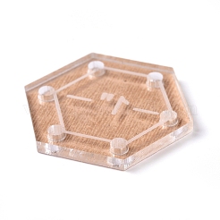 アクリル透明圧板  キルティングテンプレート  六角  バリーウッド  32.5x27.5x2.5mm  穴：3mm&nbsp;DIY-WH0158-46A