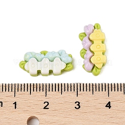 オペーク樹脂カボション  ミックスカラー  フェンシー  8x17.5x5mm&nbsp;CRES-M037-05A