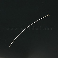 ジュエリーパーツ  鉄平頭ピン  銀  50x0.75~0.8mm  20ゲージ  約4300個/1000g  ヘッド：2mm&nbsp;J079W028