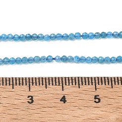 天然石アパタイトビーズ連売り  ラウンド  多面カット  2mm  穴：0.5mm  約213個/連  15.51''（39.4センチメートル）&nbsp;G-Z160-A01-2mm