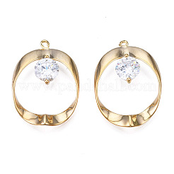 Brass Rhinestone Pendants&nbsp;KK-N216-410