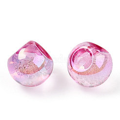 UVメッキレインボー虹色アクリルビーズ  丸い泡の鈴丸ビーズ  トップ掘削  ミックスカラー  16x16x16mm  穴：3mm&nbsp;OACR-G012-04