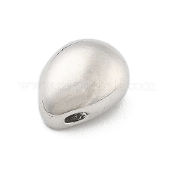 真鍮ビーズ  卵  プラチナ  9.5x7.5x5mm  穴：1.5x1mm&nbsp;KK-M306-07P-03