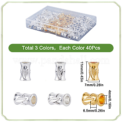 120Pcs 3 Colors Alloy European Beads&nbsp;FIND-SP0002-38