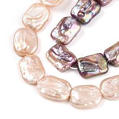 Natural Baroque Pearl Keshi Pearl Beads Strands&nbsp;PEAR-S020-D07-02