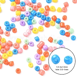 3500個7色12/0ベーキングペイントガラスラウンドシードビーズ  ミックスカラー  1.5~2x1.5mm  穴：0.5~1mm  500個/スタイル&nbsp;SEED-YW0001-26
